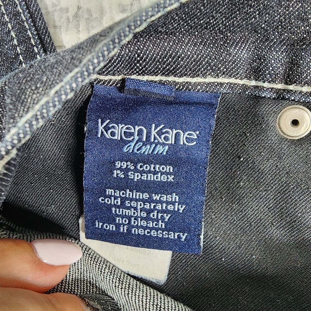 Karen Kane Dark Wash Straight Leg Denim Jeans Size 29 - Picture 6 of 7